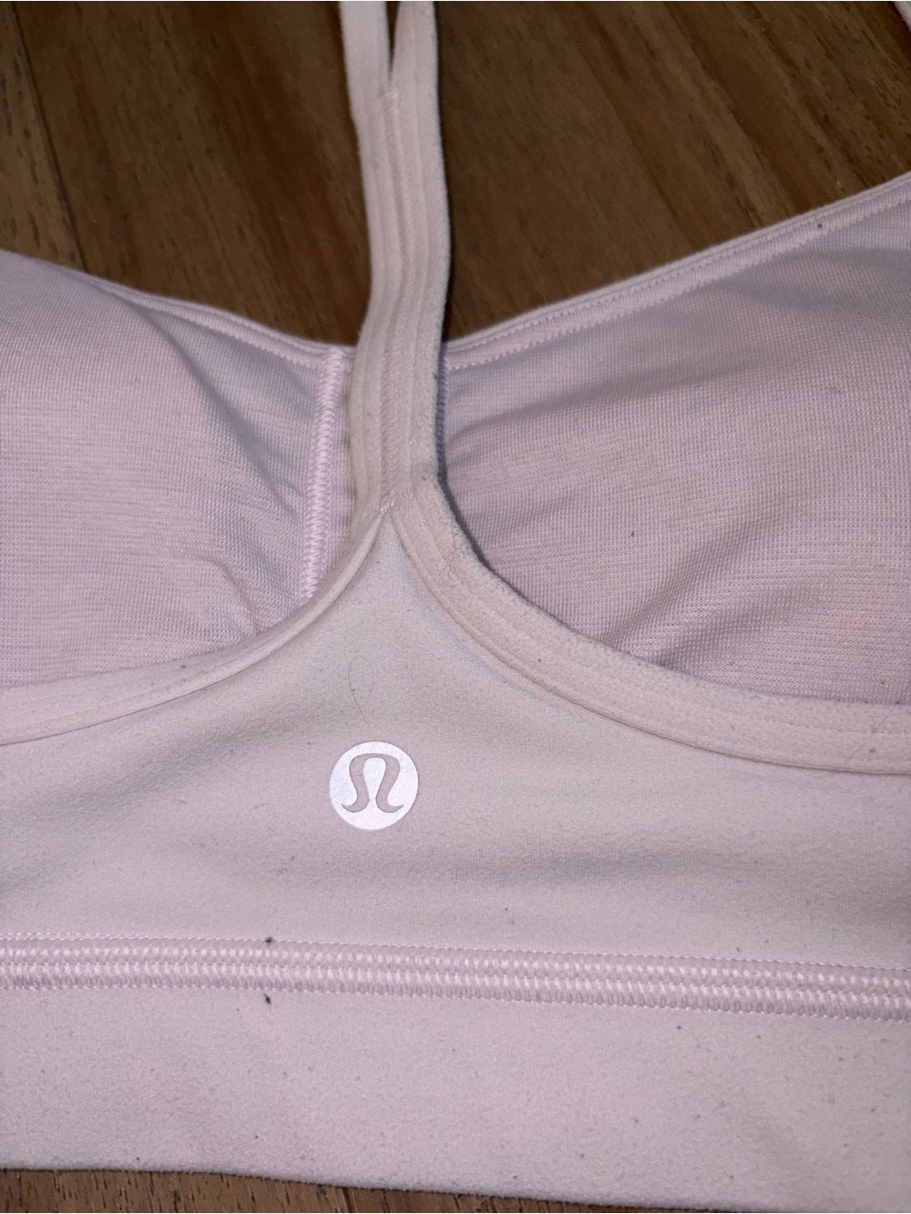 lululemon athletica Pale Pink Sports Bra with Racerback